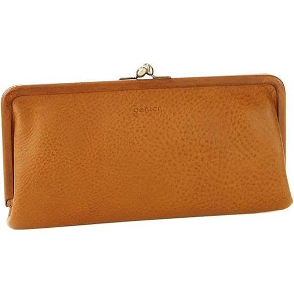 Amazon | [ゲンテン] がま口長財布 本革 レディース ブラウン GE-40549